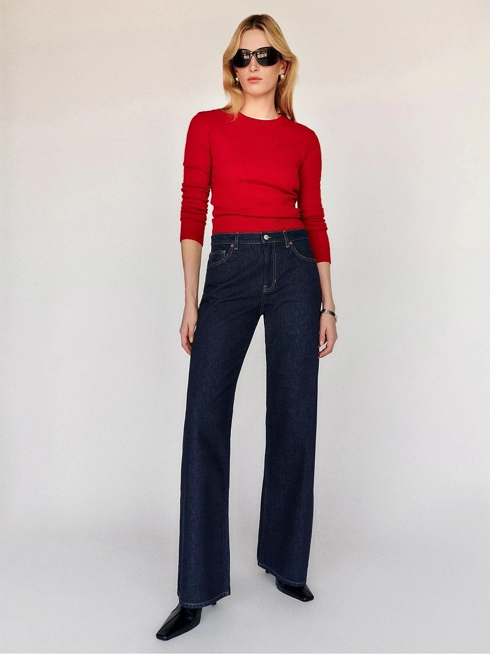 Reformation Cary Low Rise Slouchy Wide Leg Jeans